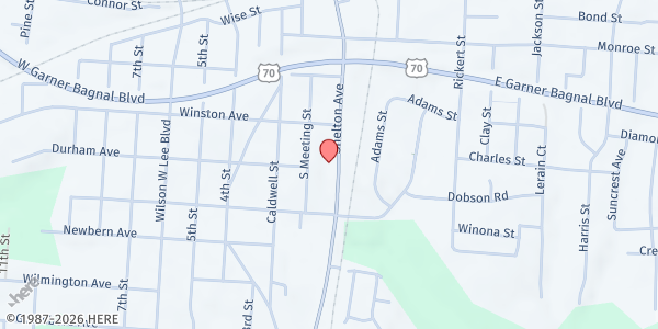 Map showing Statesville Family Medicine at 1022 Shelton Avenue, Statesville, NC