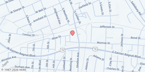 Map showing Statesville Housing Authority at 110 West Allison Street, Statesville, NC