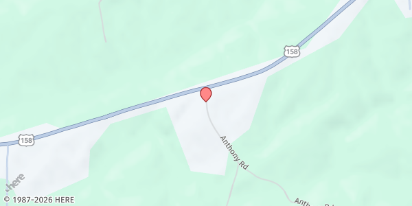 Map showing Stokesdale Church of God at 7835 Anthony Rd., Stokesdale, NC