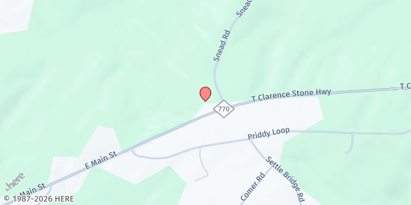 Map showing Stoneville Pentecostal Holiness Church at 4933 NC 770, Stoneville, NC
