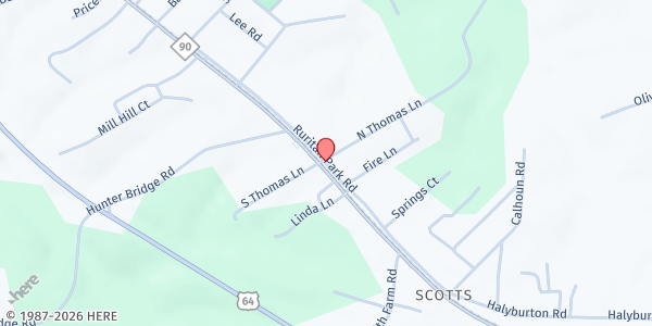 Map showing Stony Point Christian Ministries at 243 Ruritan Park Rd., Stony Point, NC