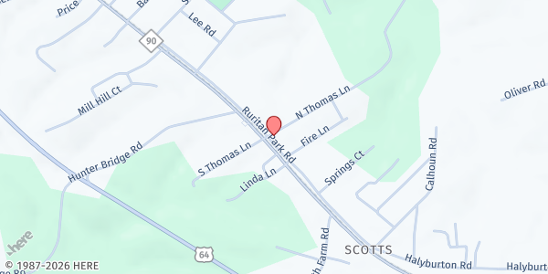 Map showing Stony Point Christian Ministries at 411 Ruritan Park Rd, Stony Point, NC