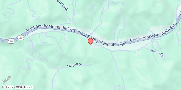 Map showing Ochre Hill Baptist Church-The Lord's Closet at 14 Norman Dr., Sylva, NC