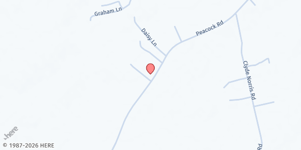 Map showing Facts of Life Church of the Living God Pillar Ground & Truth at 24678 Peacock Rd., Tabor City, NC