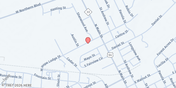 Map showing Gibralter- Church on the Rock at 809 W. Country Club Dr., Tarboro, NC