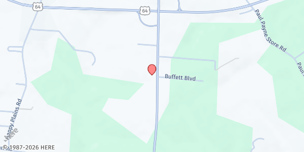 Map showing First United Methodist Church of Taylorsville at 1400 NC-16, Taylorsville, NC