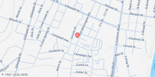 Map showing Community Services Center (Abney Chapel) at 330 Old Wilmington Road, Terry Sanford, NC
