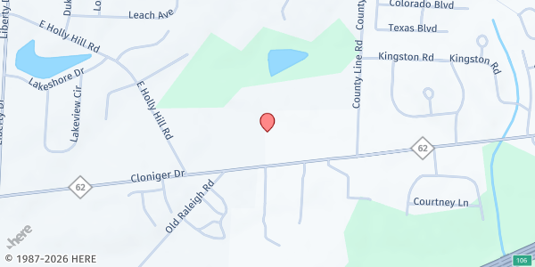 Map showing First Pentecostal Holiness Church - Thomasville at 509 Cloniger Rd., Thomasville, NC