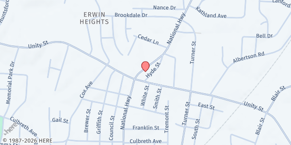 Map showing The Father's Storehouse at 609 National Hwy, Thomasville, NC