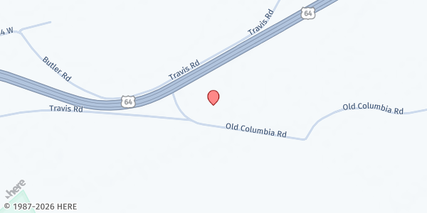 Map showing Church Road Emer. Food Closet at 2028 Travis Rd., Travis, NC