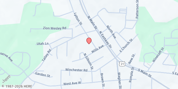 Map showing Help Ministries of Troutman Inc - Troutman at 239 Lyton St, Troutman, NC
