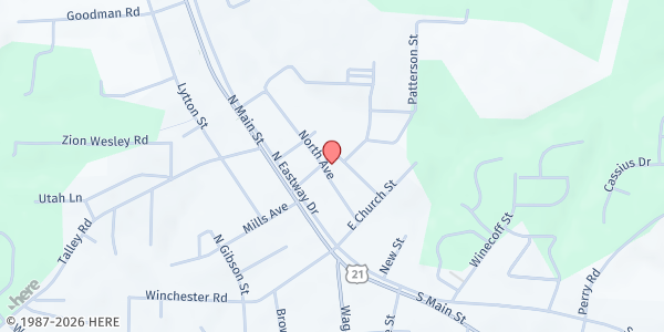 Map showing HELP Ministries - Troutman at 220 Morgan Street, Troutman, NC