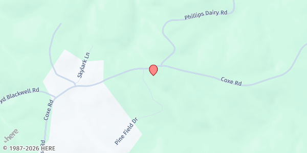 Map showing The Salvation Army - Polk County at 2382 Coxe Road, Tryon, NC