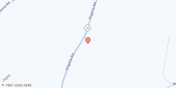 Map showing Matthew 25 Ministries at 3500 Virginia Rd., Tyner, NC