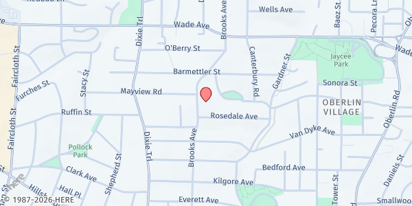 Map showing Brooks Ave. COC at 700 Brooks Avenue, University Park, NC