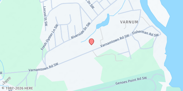 Map showing Dixon Chapel at 190 Varnamtown Rd., Varnamtown, NC