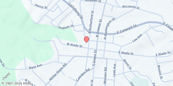 Map showing Anson Crisis Ministry at 117 North Rutherford St, Wadesboro, NC