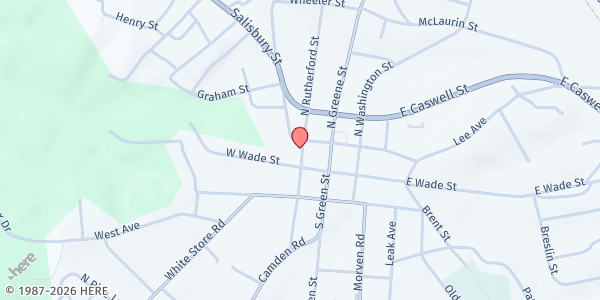 Map showing Anson Crisis Ministry at 117 N. Rutherford St., Wadesboro, NC