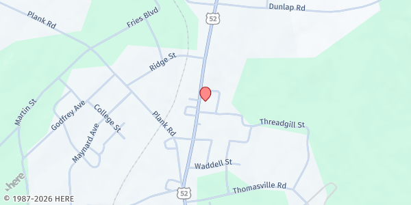 Map showing Food for Families NC, Inc Mobile Pantry - Wadesboro at 9162 U.S. 52, Wadesboro, NC