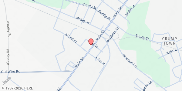 Map showing Spring Hill Food Pantry at Spring Hill Food Pantry, Wagram, NC