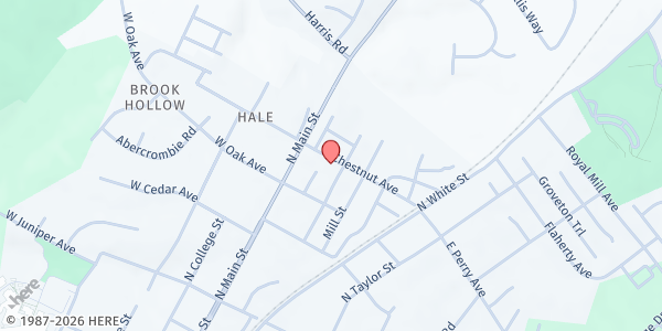 Map showing Glen Royal Baptist Church at 731 Elizabeth Avenue, Wake Forest, NC