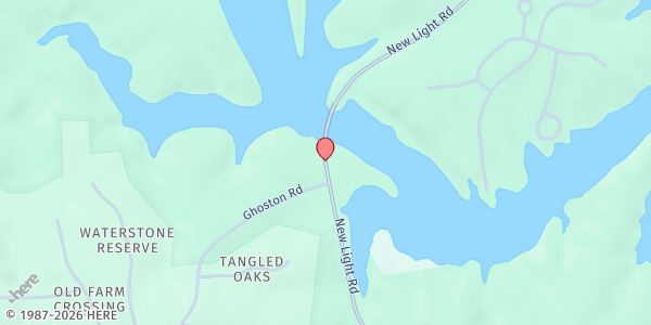 Map showing Hearts For Children at 14705 New Light Rd., Wake Forest, NC