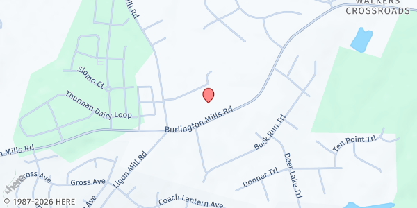 Map showing Richland Creek Community at 3229 Burlington Mills Rd., Wake Forest, NC