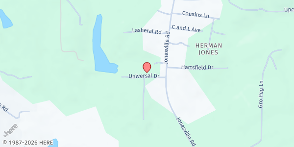 Map showing Universal Outreach Food Pantry at 4913 Universal Dr., Wake Forest, NC