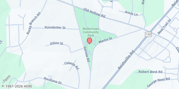 Map showing Morris Chapel UMC at , Walkertown, NC
