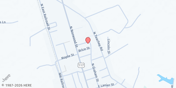 Map showing TRI-COUNTY YOUTH SERVICES, INC. - Wallace at 328 ELIZABETH STREET, Wallace, NC