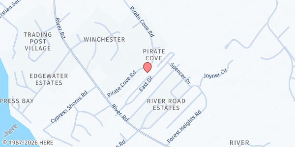 Map showing Deeper Life Ministries at 4477 Hwy. 264 W., Washington, NC