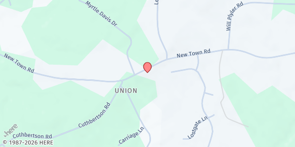 Map showing Common Cupboard @ Union UMC at 6315 New Town Road, Waxhaw, NC