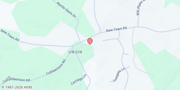 Map showing Common Heart at Union United Methodist Church at 6315 New Town Rd., Waxhaw, NC