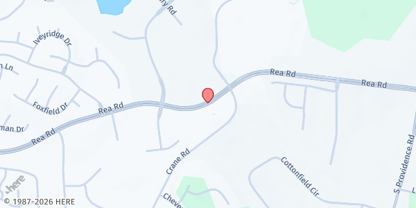 Map showing St. Margaret's Episcopal Church at 8515 Rea Road, Waxhaw, NC