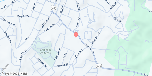 Map showing The Salvation Army - Waynesville at 290 Pigeon St., Waynesville, NC