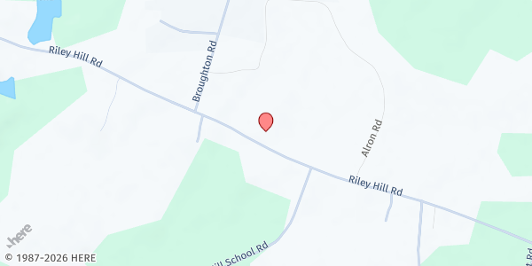 Map showing Riley Hill Baptist Church at 5901 Riley Hill Road, Wendell, NC