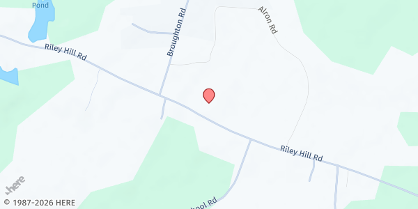 Map showing Riley Hill Family Life Center at 5901 Riley Hill Road, Wendell, NC