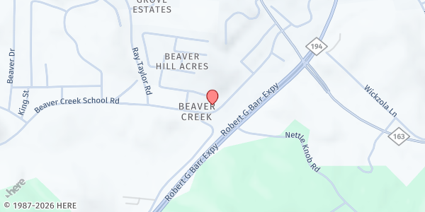 Map showing Ashe Really Cares at 204 Beaver Creek School Road, West Jefferson, NC