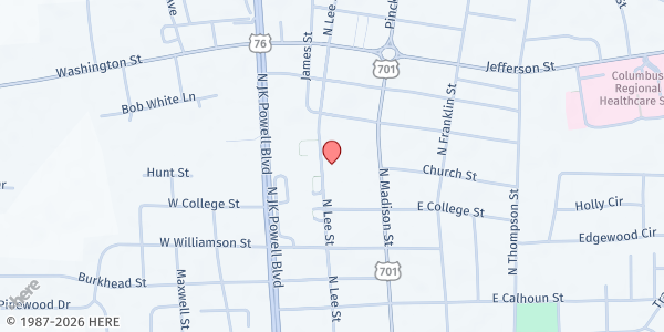 Map showing Facts of Life Church at 506 N. Lee St., Whiteville, NC