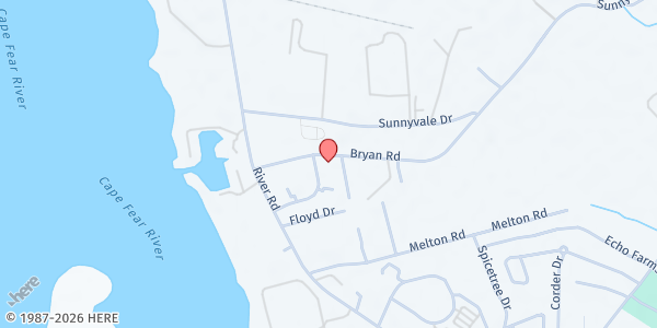 Map showing Good Samaritan - Bryan Road Location at 116 Bryan Rd., Wilmington, NC