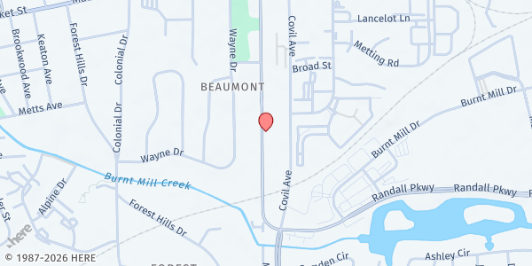 Map showing Iglesias Vision 3-D Church at 359 Mercer Ave., Wilmington, NC