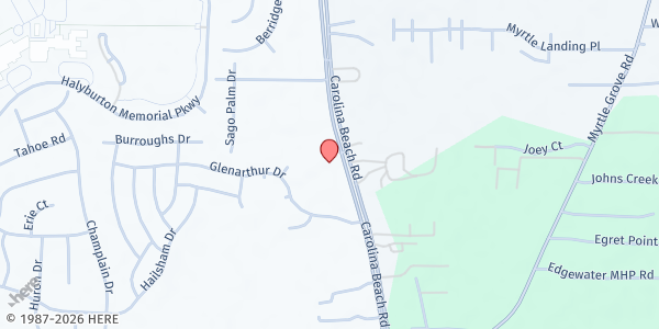 Map showing Lighthouse Shining Ministries at 6622 Carolina Beach Rd., Wilmington, NC