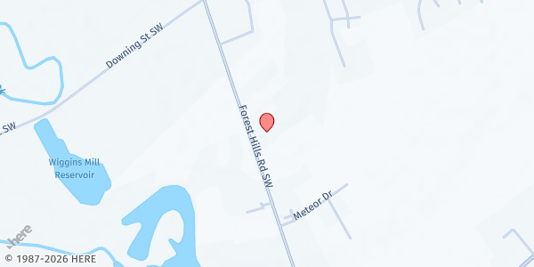 Map showing Abundant Life Church at 2965 Forest Hills Rd., Wilson, NC