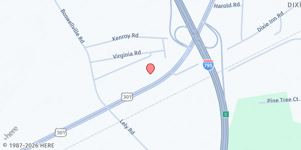 Map showing Glad Tidings Gospel Church at 4422 US-301, Wilson, NC
