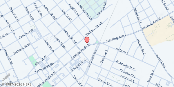 Map showing Hope Station at 309 Goldsboro St. E., Wilson, NC