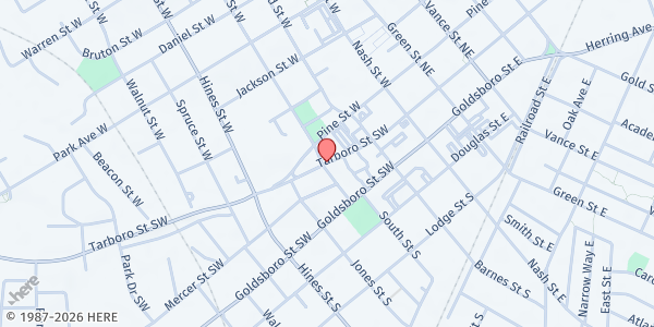 Map showing NC Love in Action (LIA) Office at 238 S. Tarboro St., Wilson, NC
