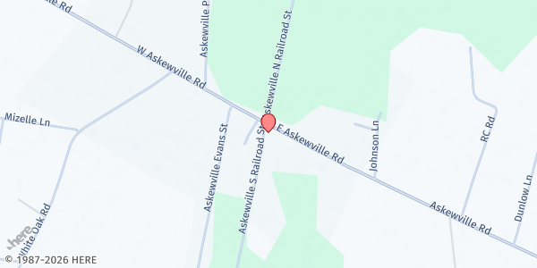 Map showing Askewville Comm Food Pantry at 102 E Askewville St, Windsor, NC