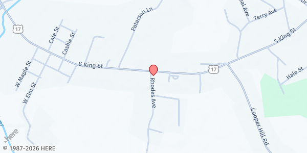 Map showing WIC Program - Bertie County at 102 Rhodes Ave., Windsor, NC