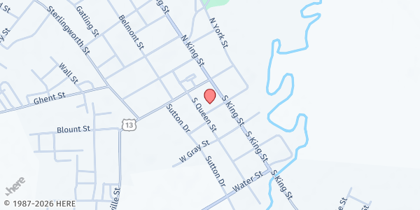 Map showing Youth Bertie at 106 Dundee St., Windsor, NC
