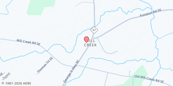 Map showing Trinity Tabernacle Full Gospel Church at 1029 George II Hwy., Winnabow, NC